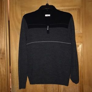 Sweater size unknown. Would say small/medium.